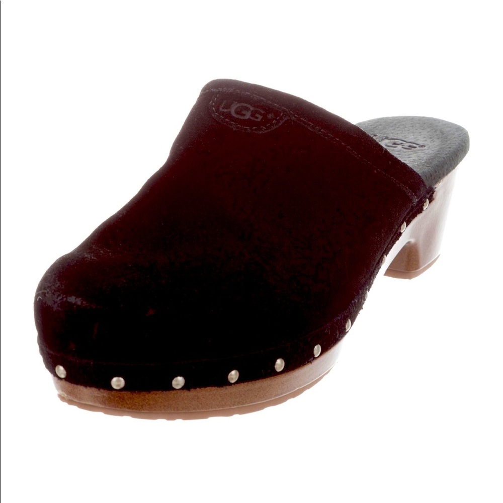 Black Suede UGG Australia Clogs